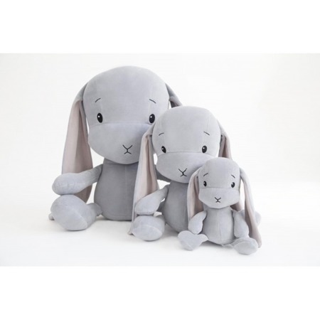 Personalized Bunny Effik S - Grey with Pink ears 20 cm