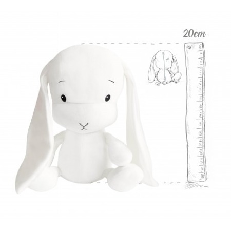Personalized Bunny Effik S - White with White Ears 20 cm
