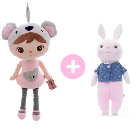 Personalized Set of Dolls -  Koala Girl and Tiramisu
